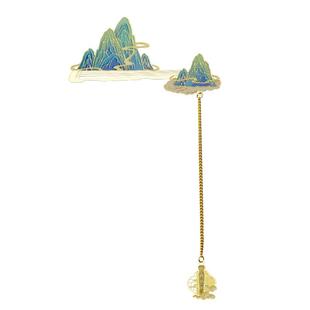 故宫 山水清音艺术书签 金属书签装饰点缀故宫文具故宫官方旗舰店