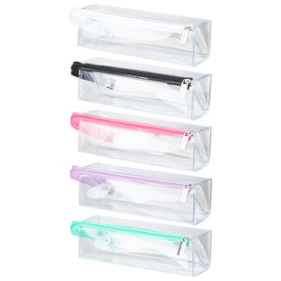 日本KOKUYO国誉Campus高透明笔袋初中生高中生考试用笔袋高颜值果冻色可手提中高考常用简约大容量文具盒