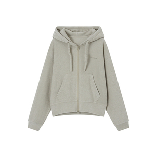 indicia标记2026春季新款温柔米绿色松弛感舒适连帽外套L2A6WT041