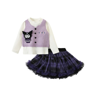 sesameclub女童套装春装库洛米儿童衣服tutu裙蓬蓬裙漂亮女孩裙子