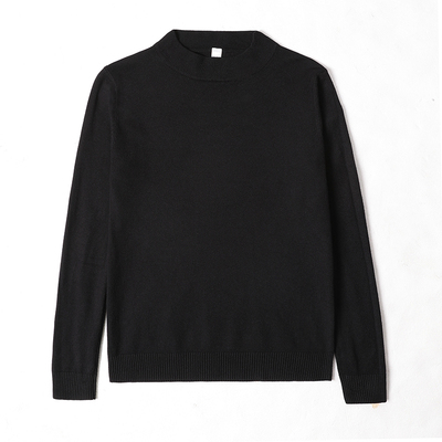 罗蒙修身圆领打底毛衣男
