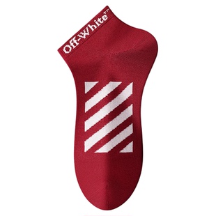 OFF-WHITE™官方旗舰店袜子女款潮牌棉质白袜子短袜秋冬3双装2026