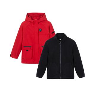 富罗迷女童三合一外套装2025冬季新款保暖好看时髦洋气女孩两件套