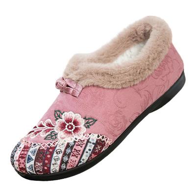 老北京棉拖鞋民族风加绒保暖鞋