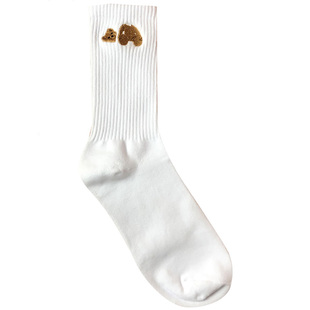 SS2L现货PA棕榈树断头小熊天使刺绣棉质运动中筒袜男女袜ins潮