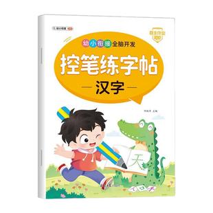 幼小衔接全脑开发控笔练字贴拼音数学汉字全3册一日一练3-6岁图例读音声母韵母整体认读音节运笔解析点阵控笔训练