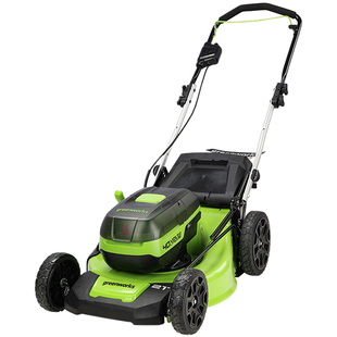 格力博greenworks40v充电手推式草坪机锂电池电动割草庭院剪草机