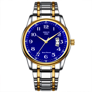 2025年新款瑞士正品非机械石英男士手表双日历防水夜光老年人大数