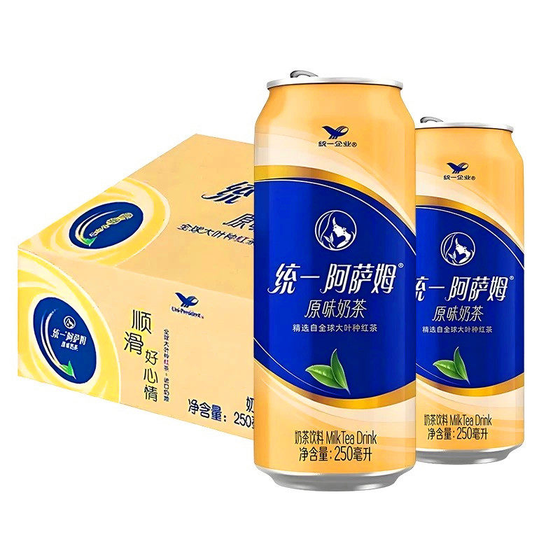 统一阿萨姆原味奶茶250ml*12罐饮料网红饮品经典灌装奶茶礼盒乳品