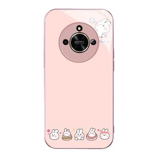 适用荣耀X50手机壳新款X60iX40i时尚X30卡通X20SE简约9XPro卖萌兔子8X全包X10防摔套V40金属漆V40轻奢版玻璃+