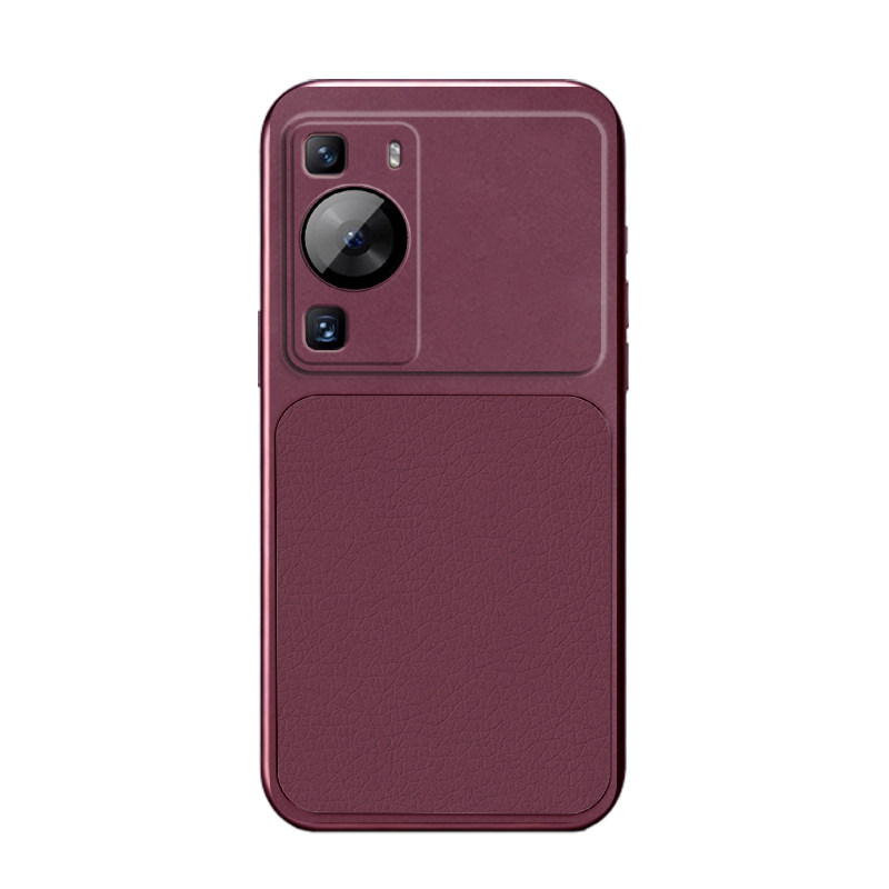适用华为P60手机壳新款P60Pro保护套Huawei大视窗镜头全包Por硅胶六十防摔软壳荣耀p6o勃艮第红素皮Pr0支架壳