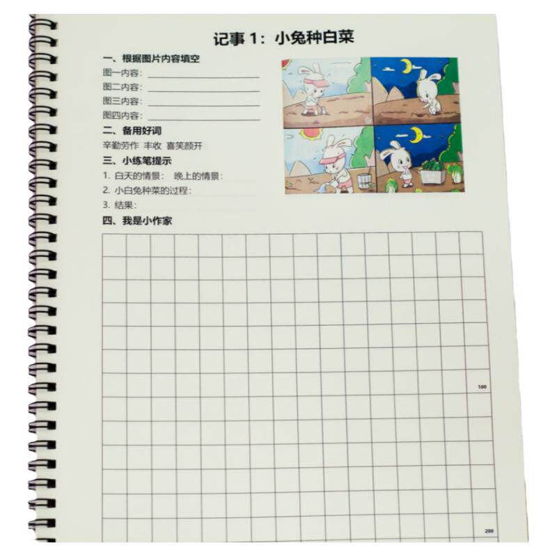 看图写话二年级下册练字帖小学生专用每日一练人教版作文专项训练