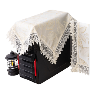 音响防尘罩盖布书桌音箱盖巾电脑音响罩布蕾丝小桌布防灰装饰盖巾