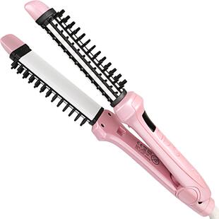 新款唯戈内扣卷发棒两用负离子直发梳电卷梳神器懒人短发夹板女