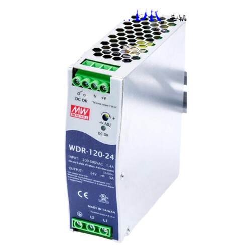 明纬WDR导轨PFC开关电源12V48V 380V转24V120W240W480W 10A20A
