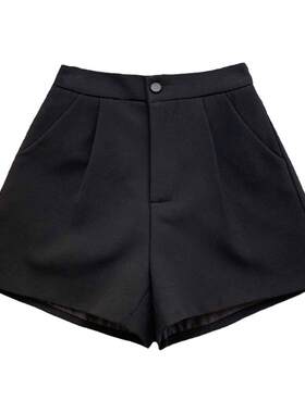 宽松黑色高腰显瘦春夏短裤休闲裤