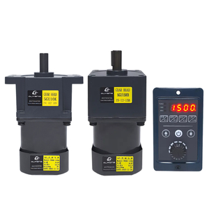 交流220V永磁同步无刷齿轮减速电机120W调高低速恒扭矩驱动器马达