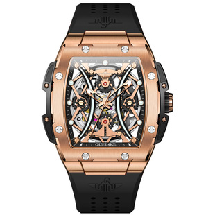 瑞士认证正品牌新款酒桶型男表进口机芯机械表潮流ins风防水十大