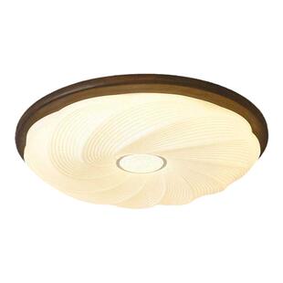 法式中古吸顶灯卧室灯复古美式胡桃木纹全光谱护眼书房意式风灯具