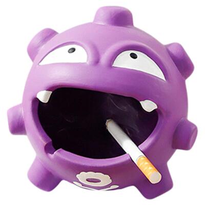 MODASEN可爱搞怪陶瓷烟灰缸带盖