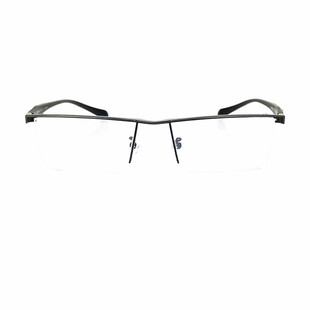 钛合金眼镜框男士大脸眼镜架半框眉线框近视眼睛框镜架金黑银枪色