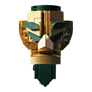 三星堆博物馆文创拼装积木金面人文物模型摆件手工积木玩具礼物