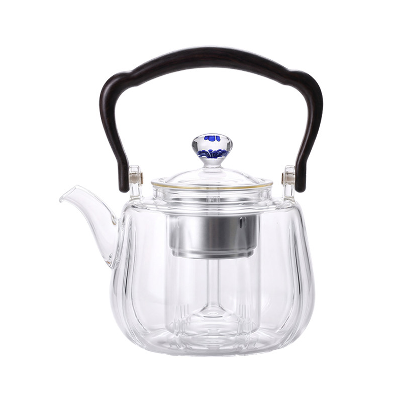 鑫凤祥花语梅花壶玻璃加厚煮茶器耐高温茶水分离蒸煮一体壶