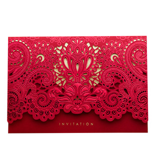 结婚请帖邀请函2026高级感婚礼请柬新中式红色喜帖定制照片打印版