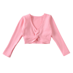 舞蹈服儿童女毛衣针织衫女童中国舞练功服宝宝跳舞衣披肩外套秋季