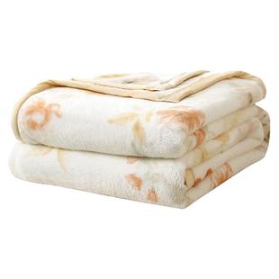 水星家纺法兰绒毯可水洗保暖毛毯办公室午休毯子空调毯床垫毯床品