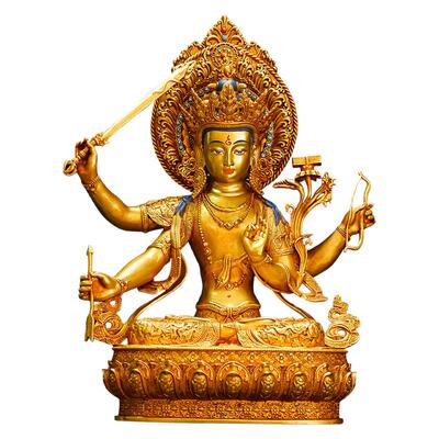 铜材鎏金立体浮雕花纹清晰