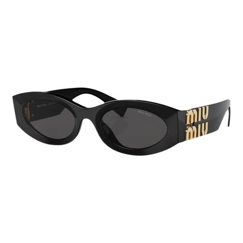 礼物Miumiu缪缪猫眼墨镜椭圆形黑框复古太阳镜0MU11WS正品显脸小