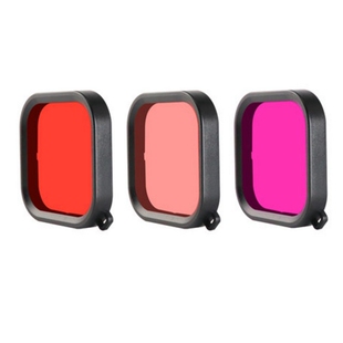 gopro13/12/11/10/9/8滤镜潜水配件原装防水壳专用红粉紫色滤镜