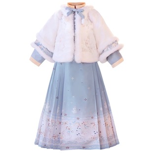 女童汉服冬装儿童超仙加厚古装2025新款唐装女孩古风中国风过年服