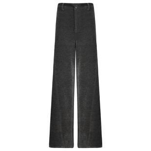 预售COCOBELLA设计感拼接雪尼尔宽松阔腿长裤灯芯绒裤子PA3056-4