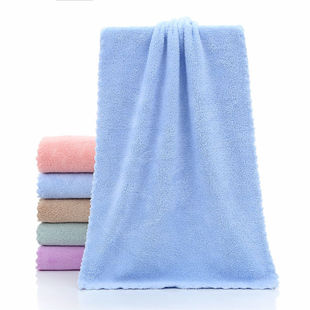 10条装珊瑚绒吸水毛巾加厚不掉毛洗浴宾馆美容院专用洗脸巾小方巾