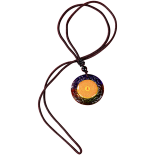 惠尔美七彩琉璃楞严咒吊坠男女观音绿度母文殊药师佛六字真言项链