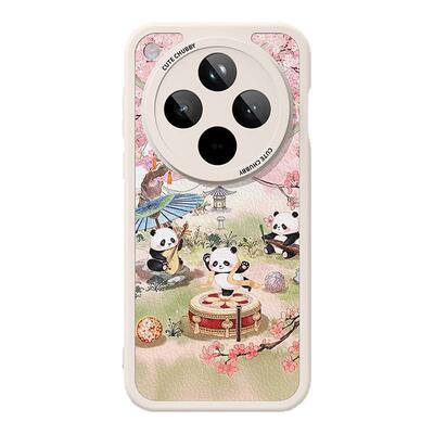 适用oppo一加真我手机壳新款熊猫