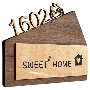 门牌号码牌家用高级感高档创意平安喜乐入户门装饰门牌号个性轻奢情侣住宅房间号数字贴提示牌挂牌订制标识牌