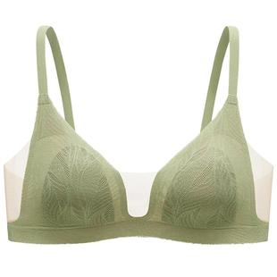 【小叶子】伊维斯蕾丝内衣女秋季薄款无痕无钢圈显小显瘦文胸
