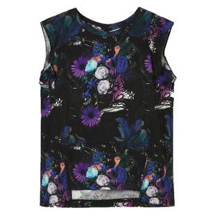 Outlets专柜撤柜正品 WM夏装新款 复古花卉无袖上衣宽松显瘦T恤女