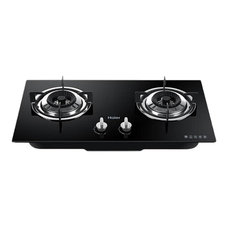 Haier/海尔Q23燃气灶双灶家用台嵌两用钢化玻璃家用大火力猛火灶