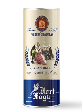 青岛福嘉堡精酿白啤酒1L*6罐