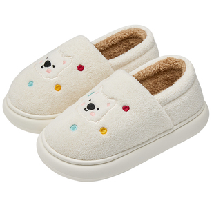 可爱棉拖鞋女款2025新款冬季室内家居全包跟保暖情侣毛绒棉鞋男士