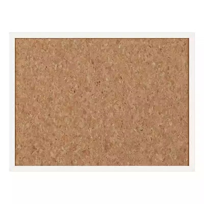 贝来云极简约窄边白框碎花软木板