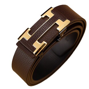 新款高档男士皮带真皮无牙自动扣牛皮腰带中青年商务时尚裤带男潮