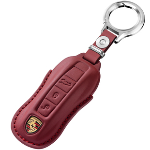 保时捷钥匙套帕拉梅拉macan卡宴玛卡911/718塔伊詹高级感真皮包扣
