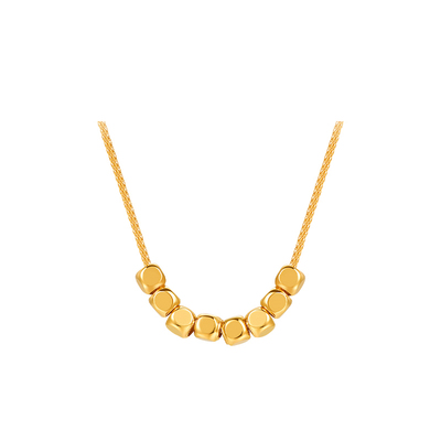 明牌珠宝18K金甜蜜方糖项链