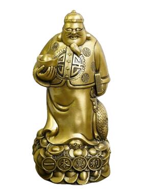黄铜一本万利钱掌柜摆件办公室装饰地主账房先生老财主钱老板仿古