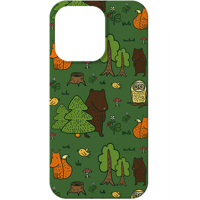 绿色童话有趣萌宠苹果16手机硬壳